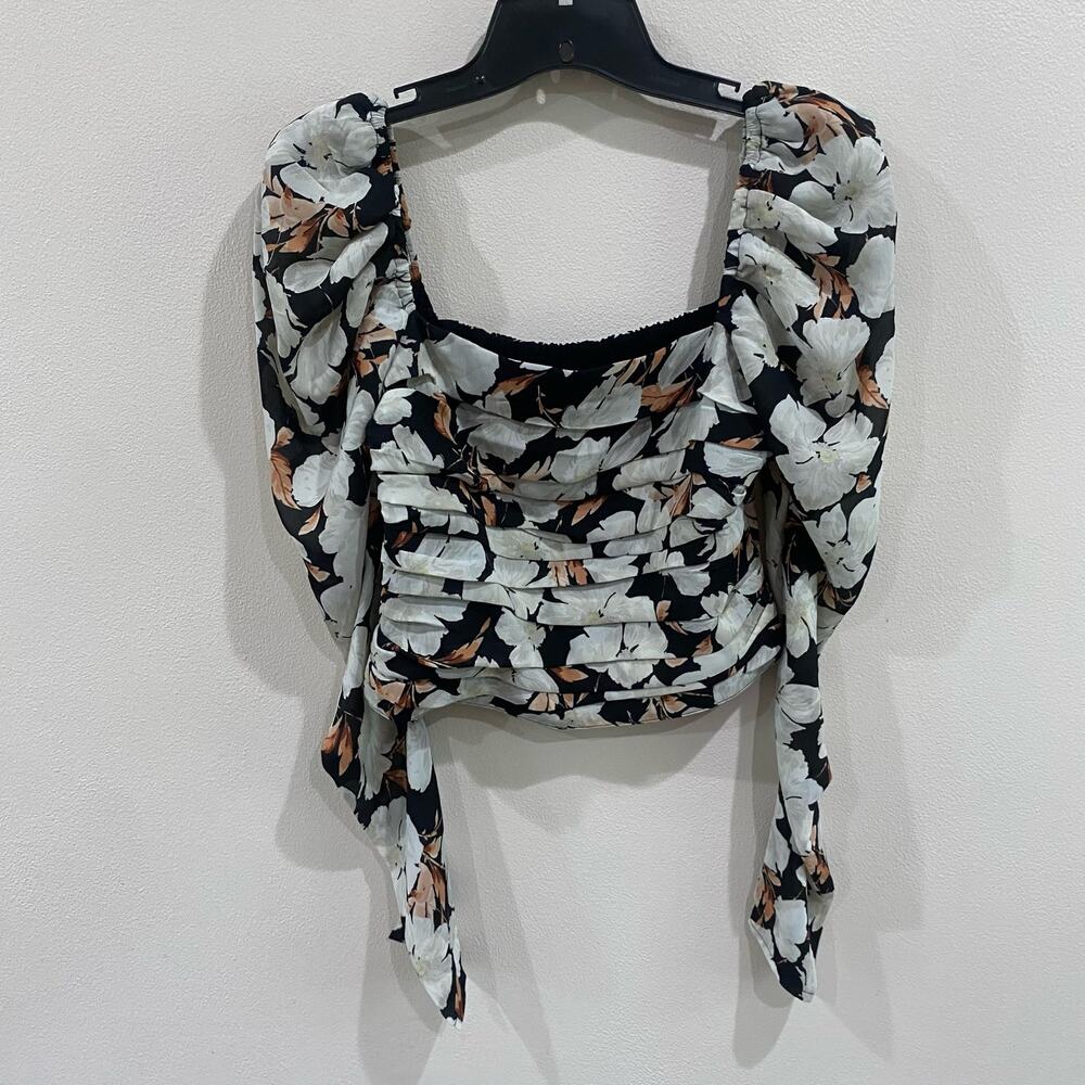 Abercrombie & Fitch Long Sleeve Floral Puff Sleeve Blouse Size Small